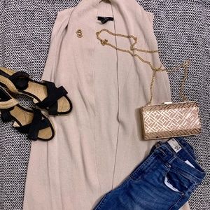 Forever 21 Soft Pink Vest Cardigan